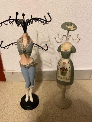 Porta joyas figura mujer y vestido
