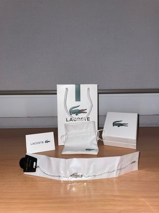 Pulsera plateada lacoste
