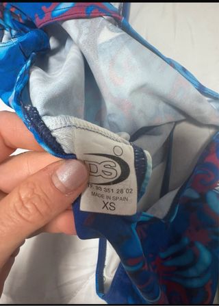 Bañador natación estampado cara azul