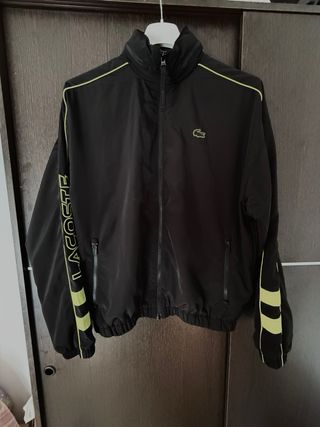 Cortavientos Lacoste Negro/Lima