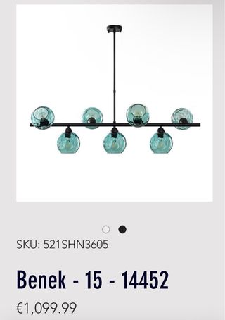 Lampadario sfere vetro blu