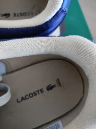 Zapatillas Lacoste Talla 41 Azul/Beige