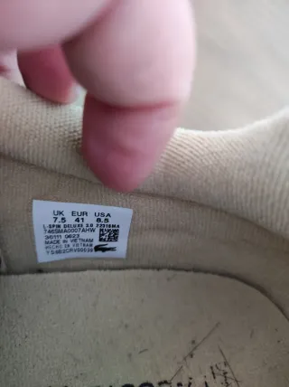 Zapatillas Lacoste Talla 41 Azul/Beige