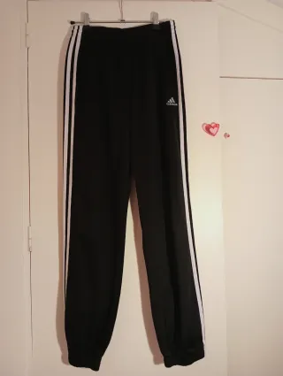 Pantalón Adidas Negro Rayas Blancas
