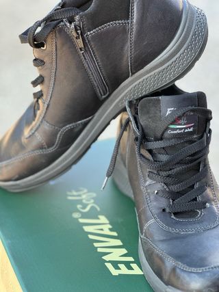 Enval Soft Scarpe Uomo Zip e Laccio Nere