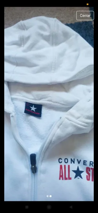 Sudadera Converse con cremallera y capucha Talla L