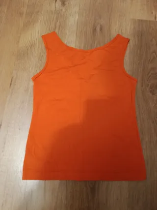 Camiseta sin mangas naranja mujer M Bershka