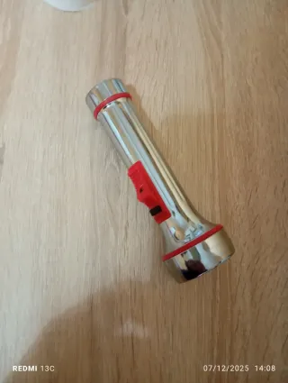 Torcia portatile argento e rosso