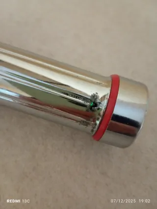 Torcia portatile argento e rosso