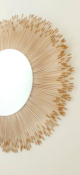 Specchio Sole Dorato e Bianco XXL