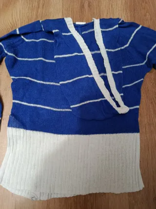 Jersey Only rayas azul y blanco talla