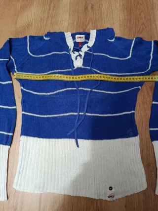 Jersey Only rayas azul y blanco talla