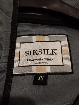 Sudadera SikSilk gris capucha cremallera
