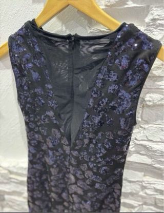 Vestido mini lentejuelas negro