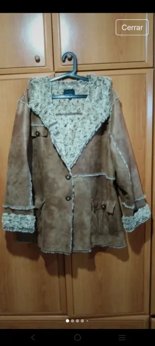 Chaqueta Nobuck Beige/Marrón