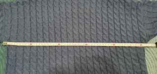 Jersey lana ochos cuello medio alto azul