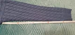 Jersey lana ochos cuello medio alto azul