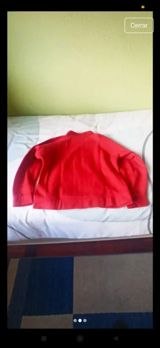 Sudadera roja con cremallera Talla M/L