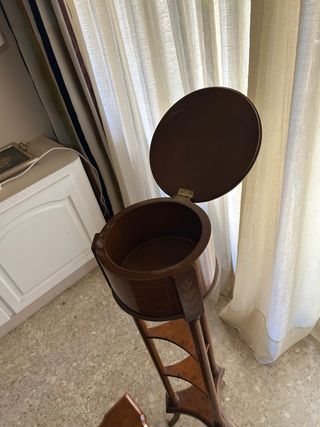 Mesa de centro madera caoba y cristal