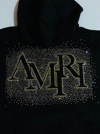 Tuta Amiri Uomo Nera Oro Taglia L