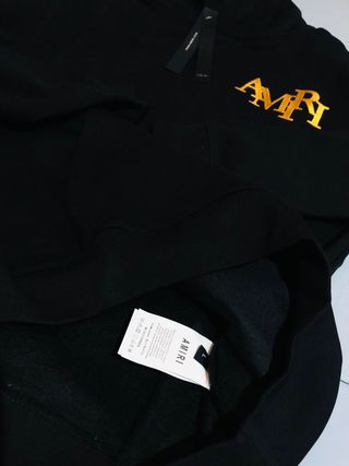 Tuta Amiri Uomo Nera Oro Taglia L