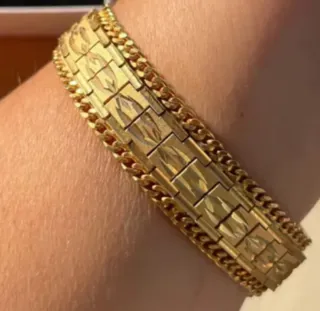 Pulsera vintage dorada