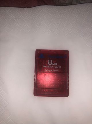 Carta Memoria PS2 8MB MagicGate Rossa