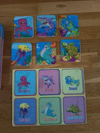 Puzzle Animales Marino inglés y cuento Cenicienta