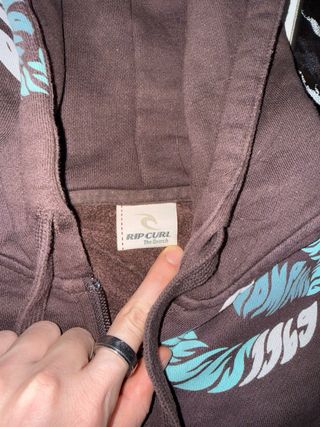 Sudadera Rip Curl Marrón con Cremallera
