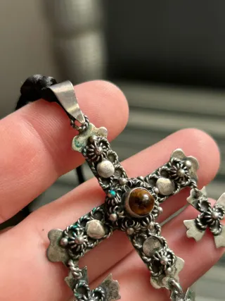 Cruz Yalalag de plata 925 México vintage