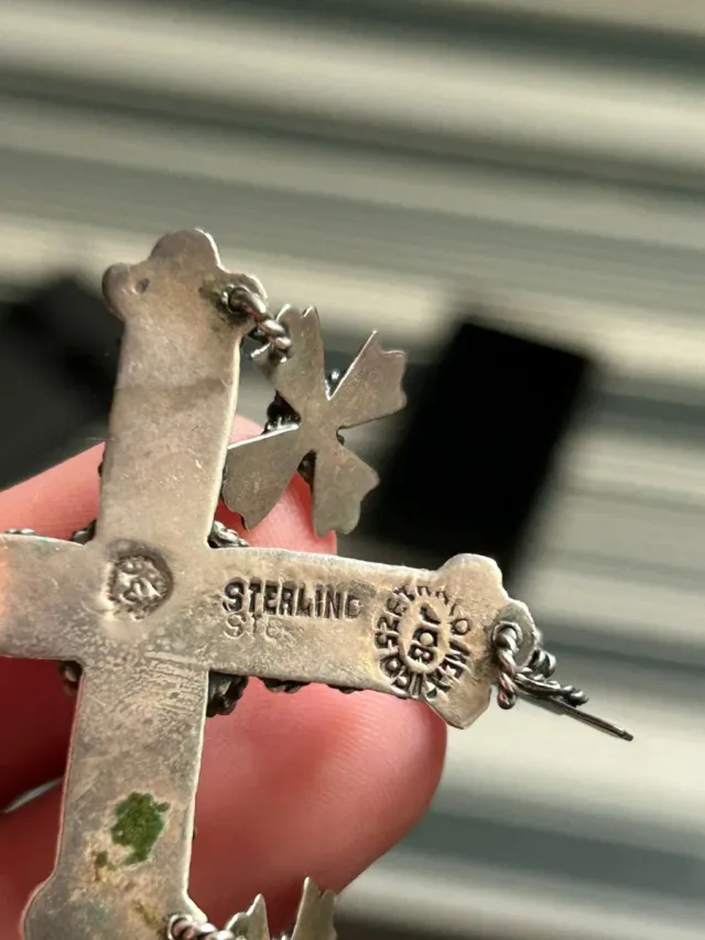 Cruz Yalalag de plata 925 México vintage