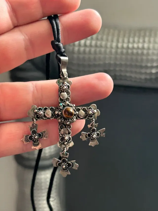 Cruz Yalalag de plata 925 México vintage