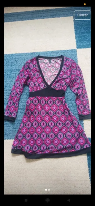 Vestido estampado con cinturón T/XS