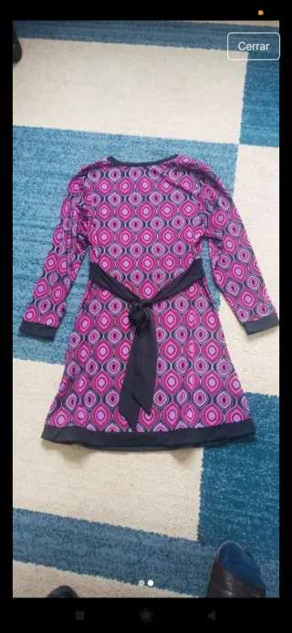 Vestido estampado con cinturón T/XS