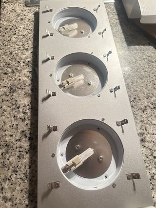 Plafón gris 3 luces 40W 230V