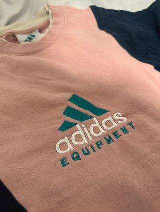 Sudadera Adidas Equipment Azul y Rosa