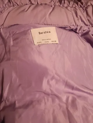 Cazadora bomber acolchada lila talla S