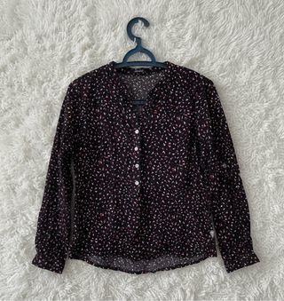 Blusa Boteli Talla 42 Negra con Estampado