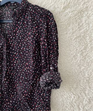 Blusa Boteli Talla 42 Negra con Estampado