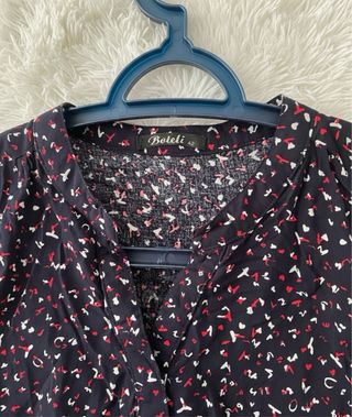 Blusa Boteli Talla 42 Negra con Estampado