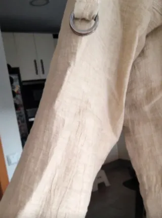 Camisa beige de lino