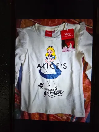 Maglietta Alice in Wonderland Disney Bambina