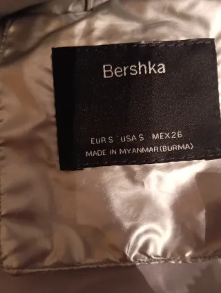 Cazadora bomber acolchada metalizada, talla S