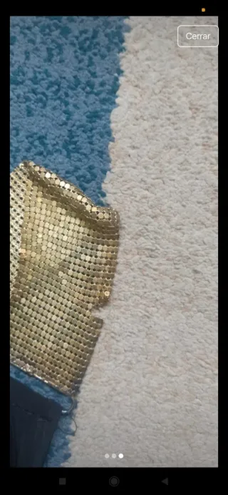 Vestido de fiesta  Negro con Detalles Dorados T/38