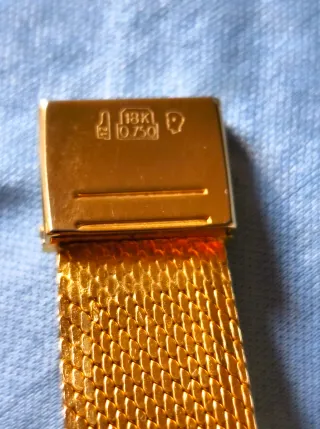 Cinturino dorato per orologio da donna