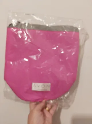 Neceser Avon Rosa y Gris