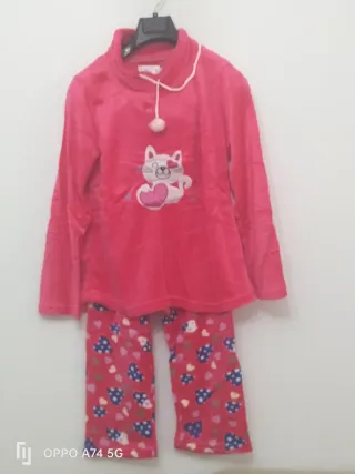 Lote de Pijamas Niña Gato Corazón