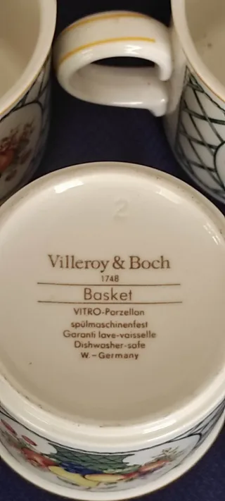 3 tazze / mug Villeroy & Boch, "BASKET"