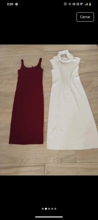 Vestiti lunghi marrone e crema