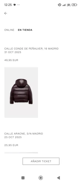 Anorak acolchado water repellent sin estrenar